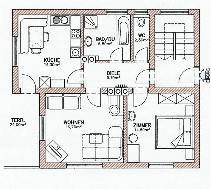 Ferienwohnung für 4 Personen, mit Ausblick und Garten, mit Haustier in Wenns - 4