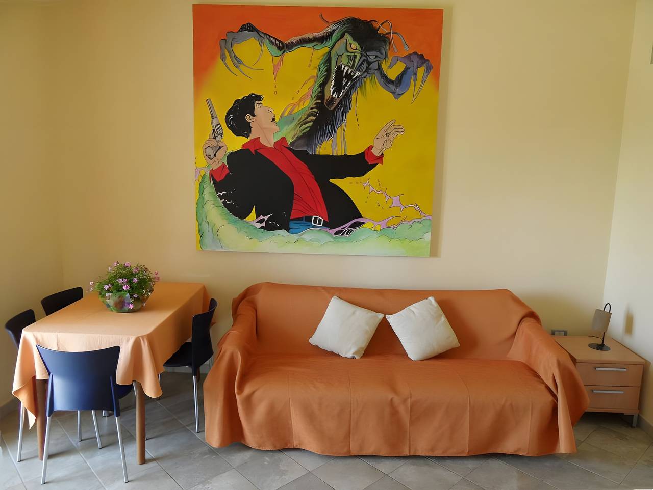 Appartement entier, Appartement « Comics » avec vue sur mer, Wi-Fi et climatisation in Vibonati, Cilento Coast