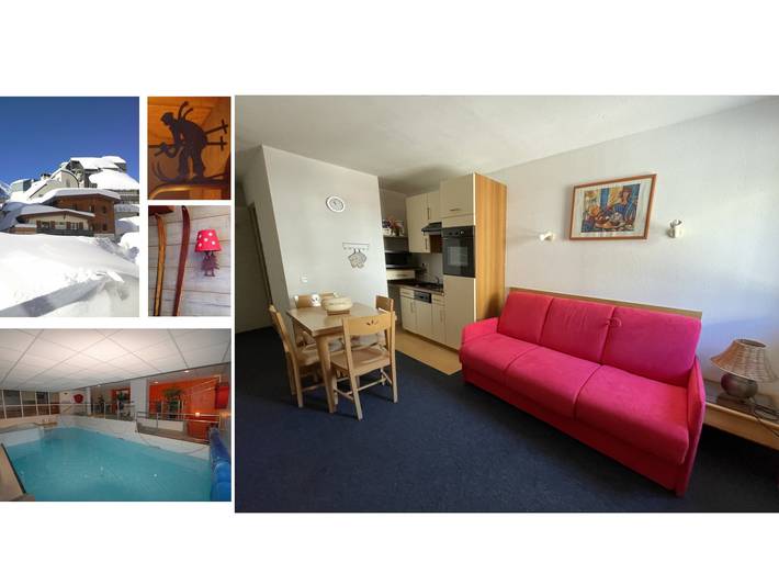 Studio pour 4 personnes, avec Jacuzzi ainsi que Piscine et Sauna