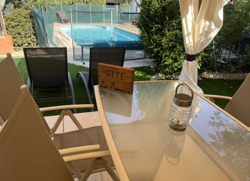 Gîte pour 2 personnes, avec terrasse ainsi que jardin et piscine, animaux acceptés à Argeliers