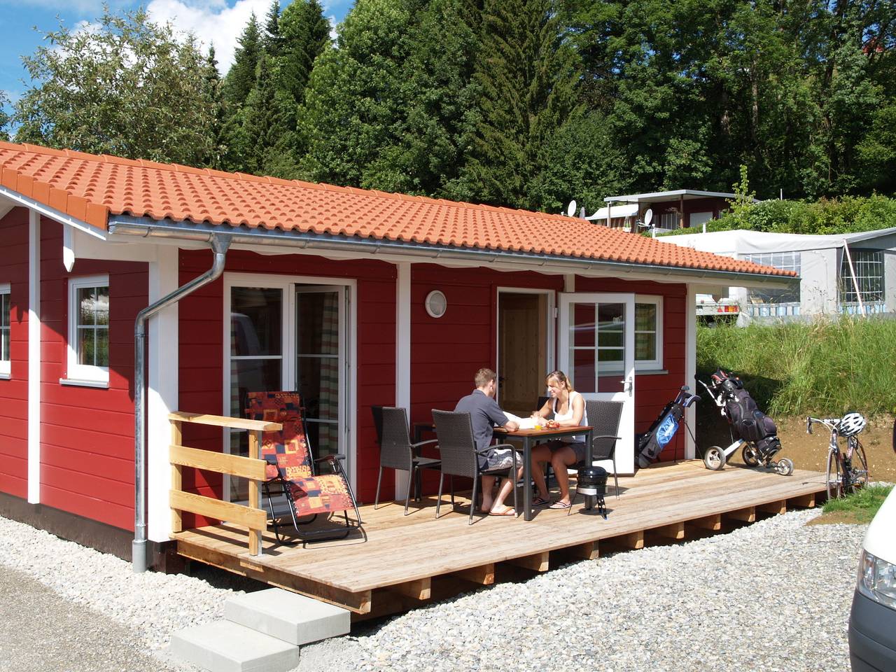 Blockhaus Campingplatz Alpenblick in Weiler-Simmerberg, Bayerisch Schwaben