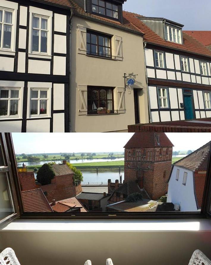 Ferienhaus für 4 Personen, mit Terrasse und Garten sowie Ausblick in Tangermünde
