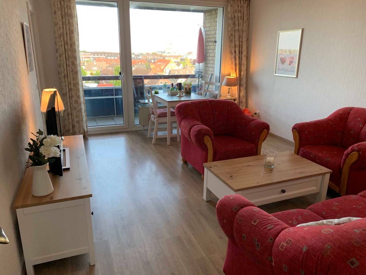 Ganze Ferienwohnung, Bue - Haus Rainer (Sm) - 601 2-Raum Balk Meerblick (Bc.a5) in Hauptstrand Büsum, Dithmarschen