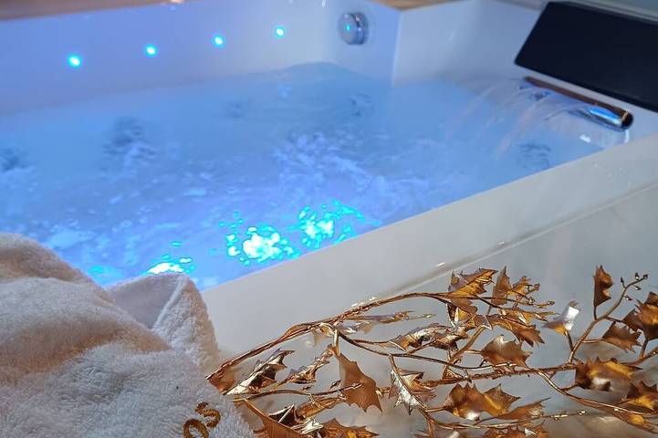Appart’hôtel pour 3 personnes, avec Balcon et Jacuzzi ainsi que Jardin et Piscine