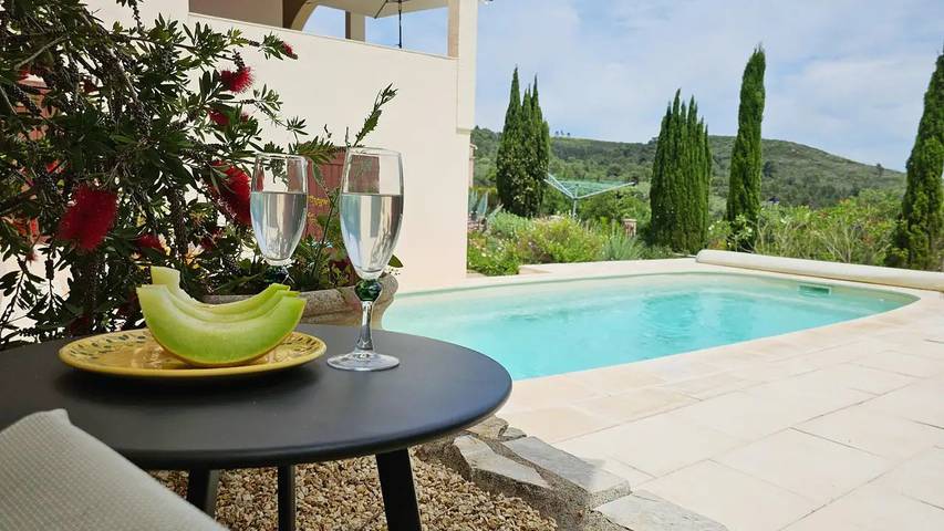 Location de vacances pour 7 personnes, avec Balcon et Terrasse ainsi que Jardin et Piscine à Montouliers - 2