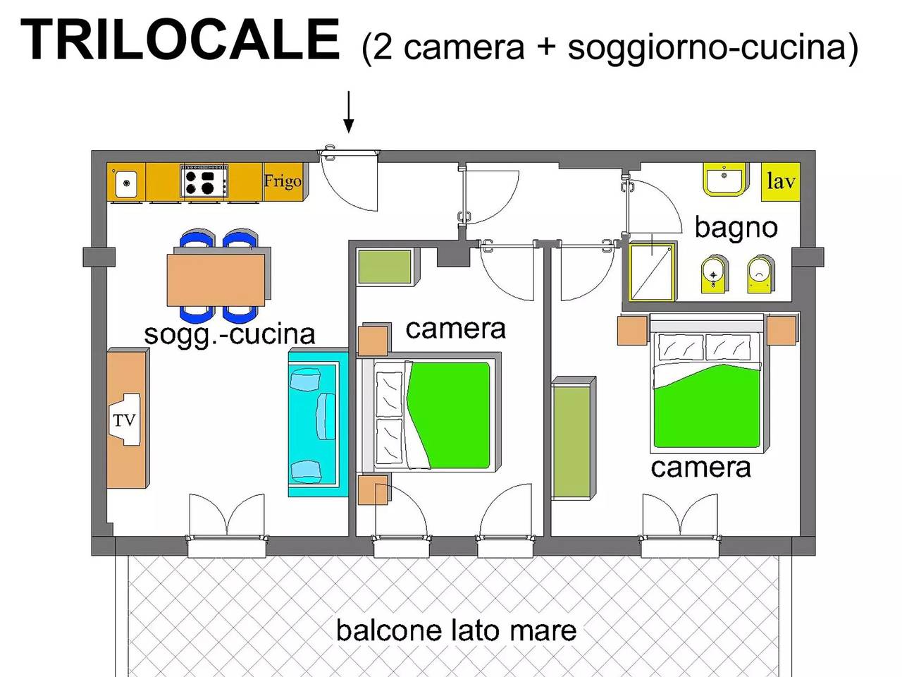 Appartamento intero, 4 Camere 6 Persone in Cupra Marittima, Riviera delle Palme