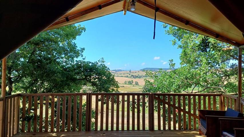 Tente pour 4 personnes, avec Terrasse ainsi que Jardin et Vue à Magliano in Toscana