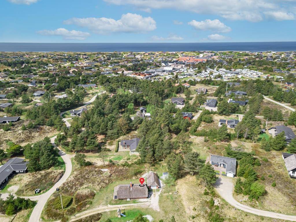 Geschmackvoll eingerichtete Steinferienhaus mit Strohdach in Henne, Filsø See