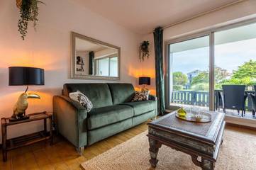 Gîte pour 4 personnes, avec terrasse ainsi que jardin et vue dans Plage Notre-Dame