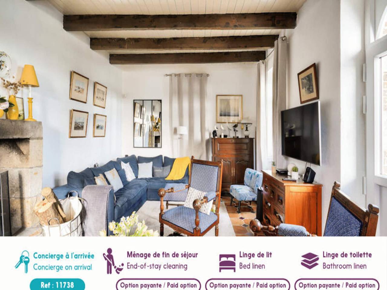 Entire apartment, House on Queffen Island with Garden Bbq in Côte de Cornouaille