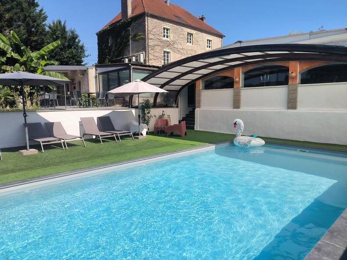 Hôtel pour 2 personnes, avec piscine et jacuzzi ainsi que sauna et jardin à Lamarche-sur-Saône - 4