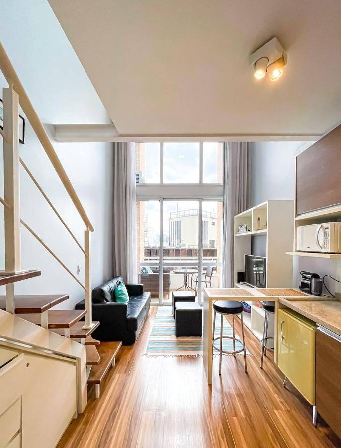 Casas e apartamentos de temporada para 4 pessoas, com jardim e vista e ainda piscina and sauna, com animais de estimação em Itaim Bibi