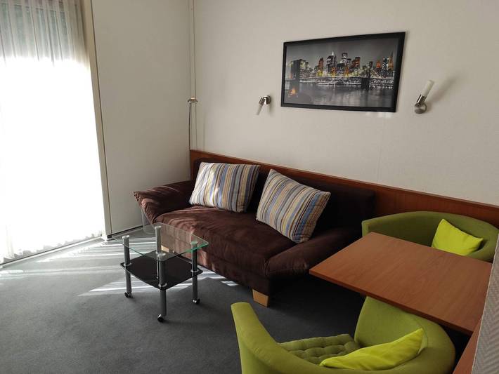 Ferienwohnung für 3 Personen, mit Balkon und Sauna