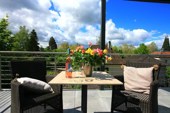 Ferienwohnung für 3 Personen, mit Terrasse und Garten in Überlingen