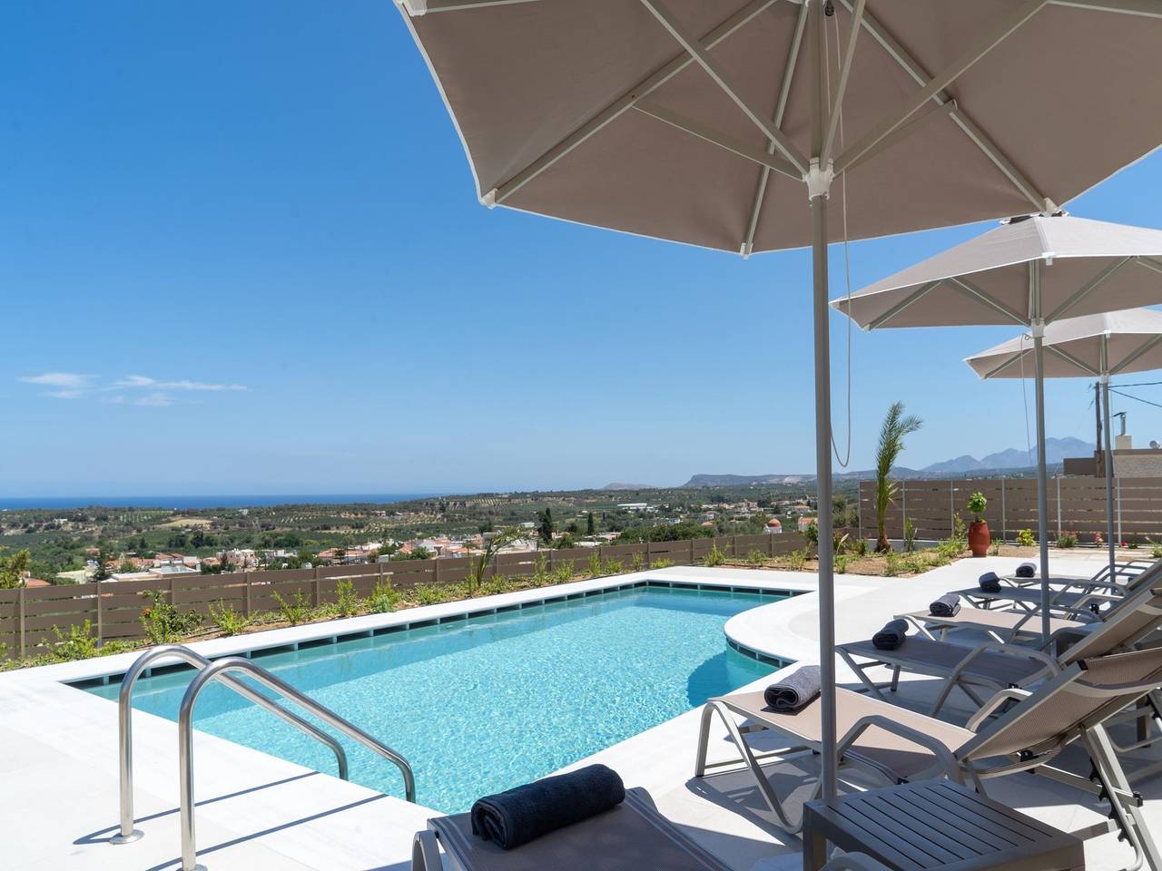 Villa auf Kreta mit Meerblick und Pool in Rethymno und Umgebung