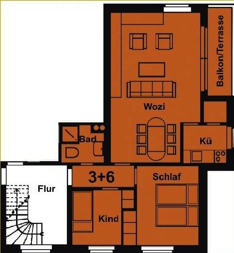 Ganze Ferienwohnung, Haus Windrose - 3-Raum-Fewo 397/106 in Büsum, Dithmarschen