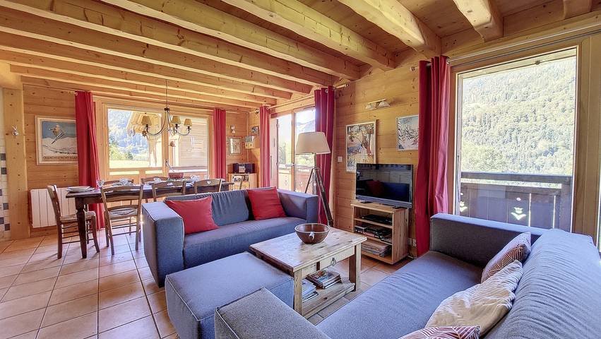 Location de vacances pour 10 personnes, avec Balcon ainsi que Terrasse et Jardin dans Les Rasses