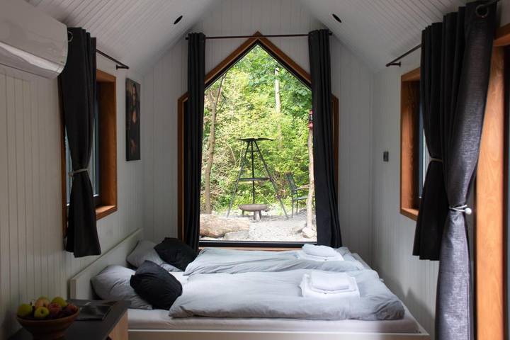 Camping für 4 Personen, mit Garten und Terrasse sowie Sauna und Ausblick, mit Haustier in Tschechien