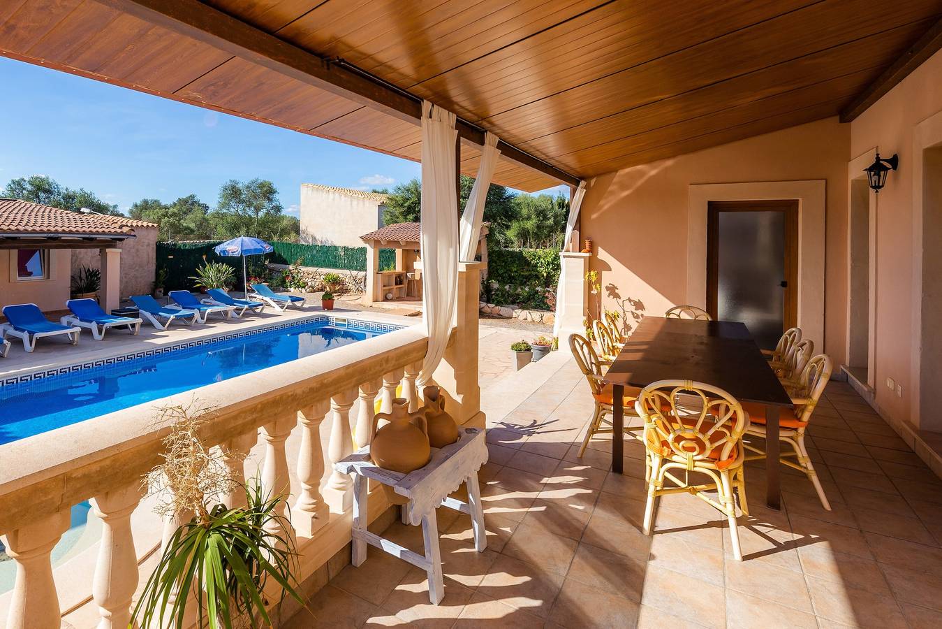 Rustikales Ferienhaus "Los Tres Soles" mit Pool, Terrassen & Wlan in Portocolom, Felanitx