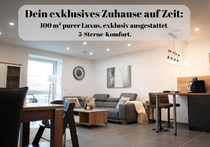 Ferienwohnung für 4 Personen, mit Balkon und Terrasse sowie Sauna