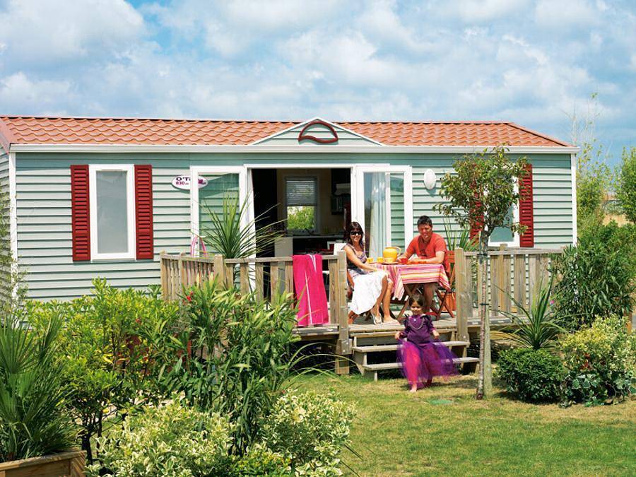 Camping Le Château - Mobilheim 4 personen - Budget 2 Zimmer ca. 28 m² in Saint-Hilaire-de-Riez, Loire-Tal