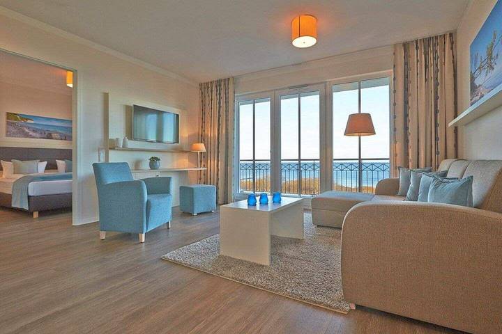 Ferienwohnung für 5 Personen, mit Balkon und Terrasse sowie Pool und Sauna in Börgerende-Rethwisch