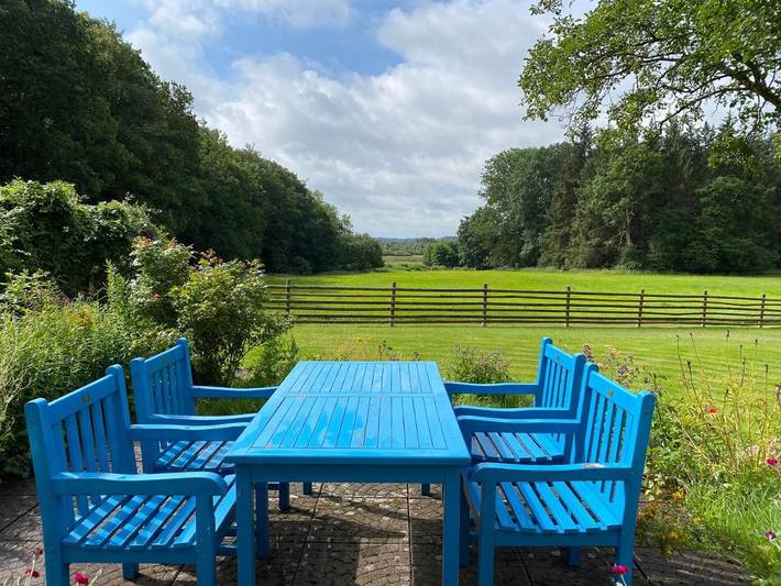 Ferienhaus für 3 Personen, mit Terrasse und Garten sowie Ausblick