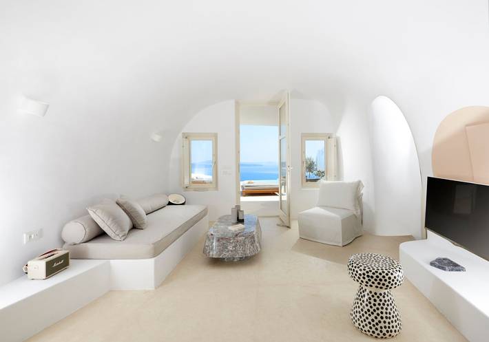 Villa pour 7 personnes, avec Vue sur l’océan ainsi que Terrasse et Piscine à Oia - 3