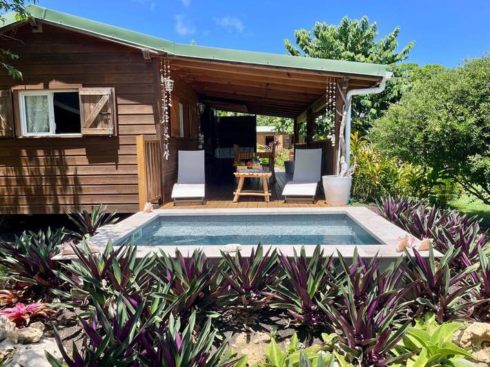 Maison de vacances pour 2 personnes, avec piscine ainsi que jardin et vue