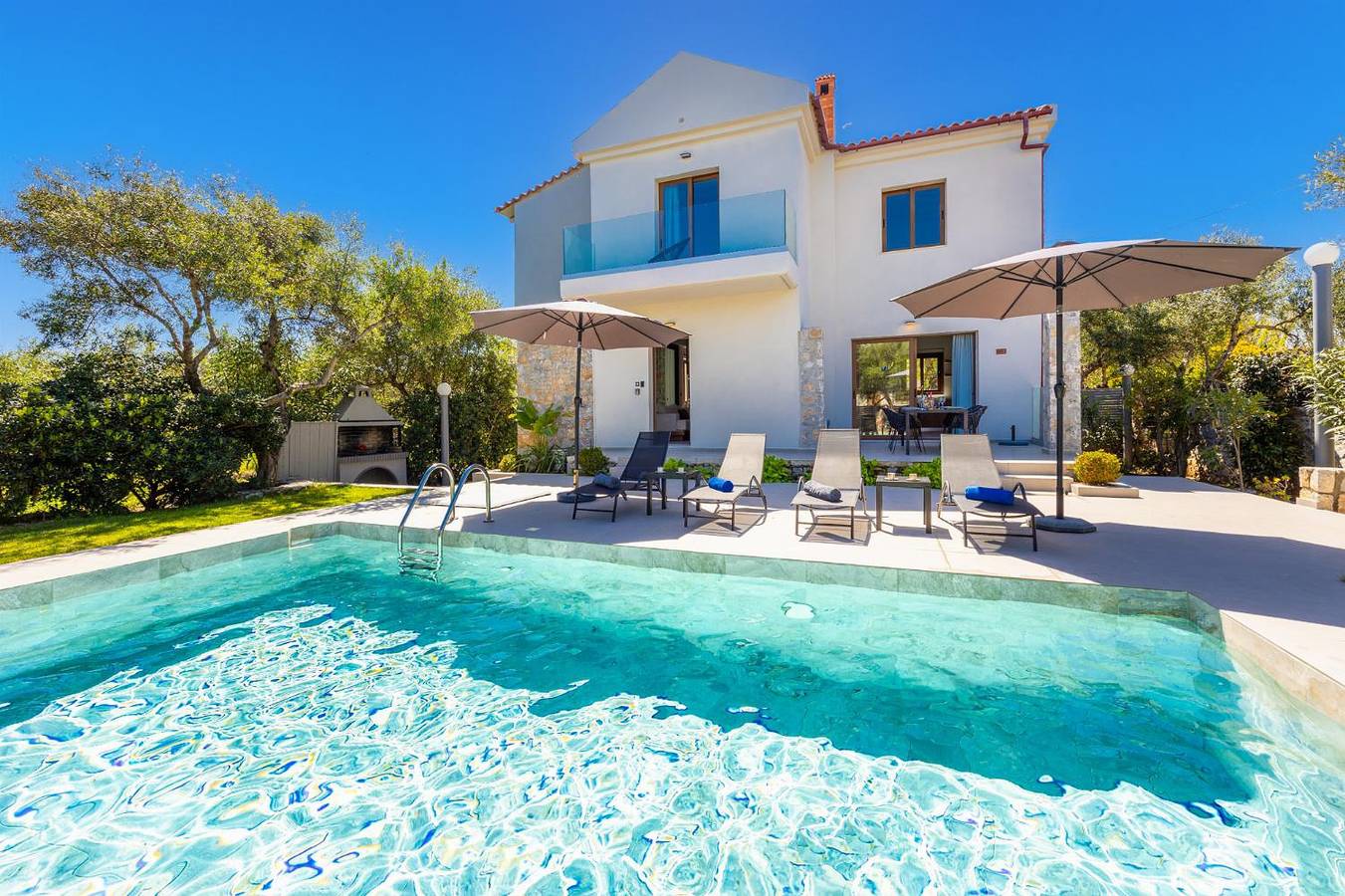 Villa für 6 Personen mit Meerblick in Tavronitis, Chania und Umgebung