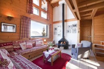 Chalet pour 10 personnes, avec balcon dans La Plagne