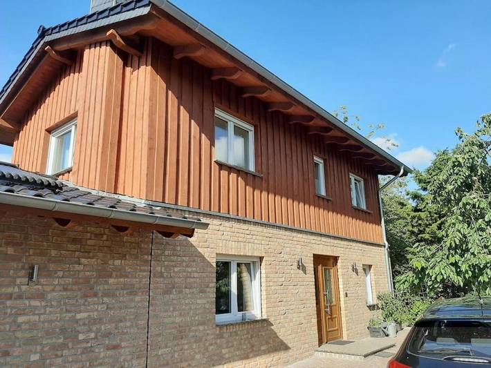 Ferienhaus für 4 Personen, mit Terrasse und Ausblick in Rubkow