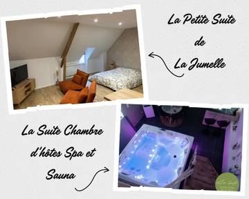 Chambre d’hôte pour 4 personnes, avec terrasse ainsi que jacuzzi et sauna à Aire-sur-la-Lys