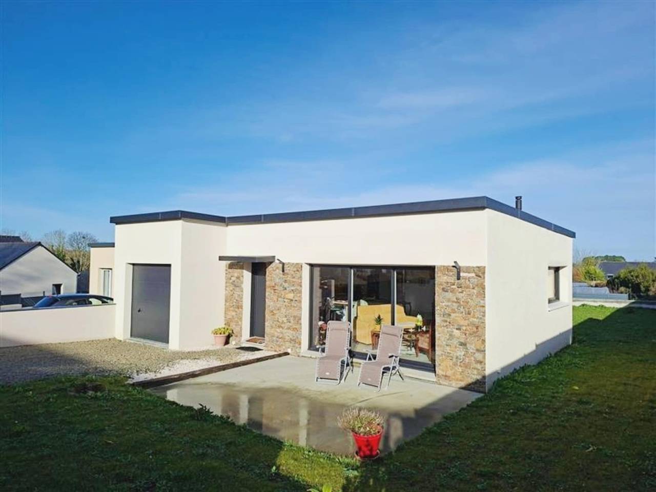 Moderne de pleins pied à Plestin des Grèves in Plestin-les-Grèves, Ceinture Dorée