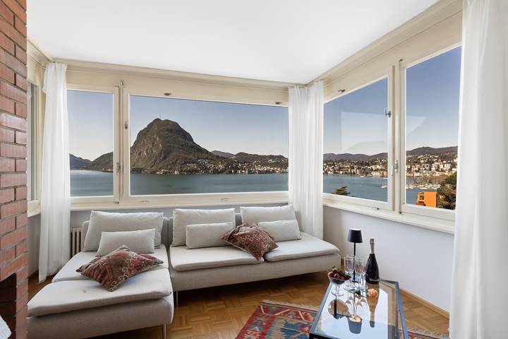 Gîte pour 5 personnes, avec vue sur le lac et terrasse, animaux acceptés à Lugano - 3