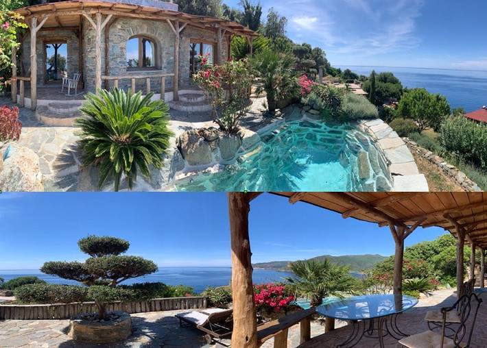 Location de vacances pour 4 personnes, avec vue ainsi que piscine et jardin dans Plage de la Marine de Scalo - 2