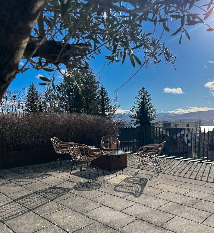 Ganze Wohnung, Wunderbare Dachgeschoss-Maisonette in Meilen mit herrlichem Seeblick in Meilen, Kanton Zürich