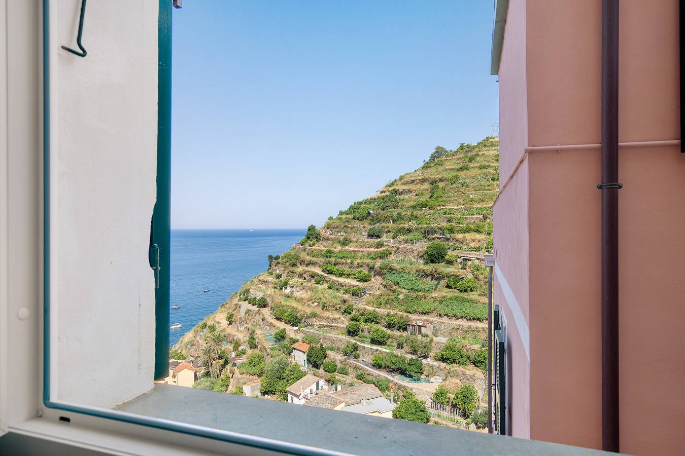 Apartamento entero, Apartamento 'Starfish' con vistas al mar y Wi-Fi in Manarola, Riomaggiore Municipio