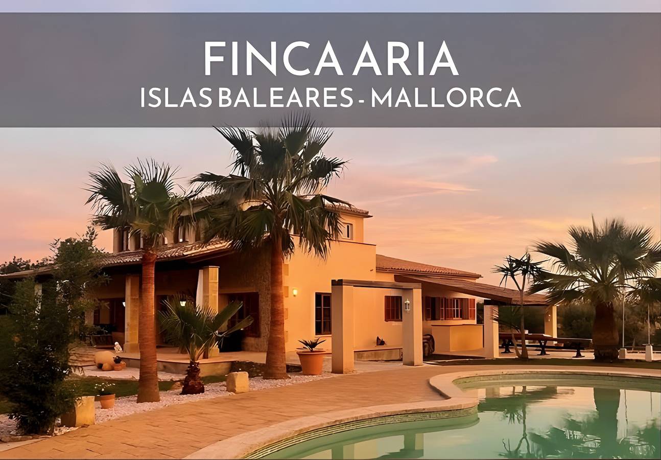 Villa 'Finca Aria - Wonderful' avec vue sur les montagnes, piscine privée et Wi-Fi in Búger, Majorque l'intérieur des terres