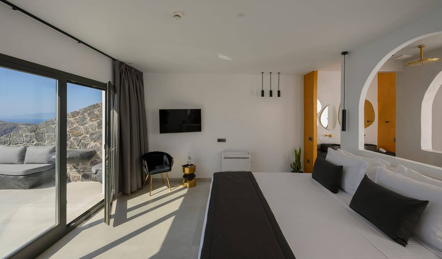 Chalet para 2 personas con piscina in Imerovigli, Santorini