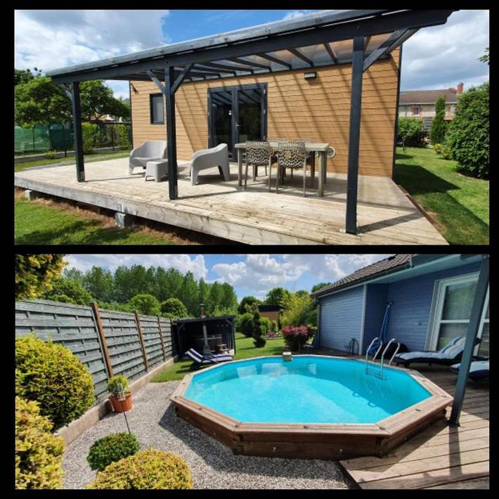 Gîte pour 2 personnes, avec jardin ainsi que jacuzzi et piscine à Courtisols