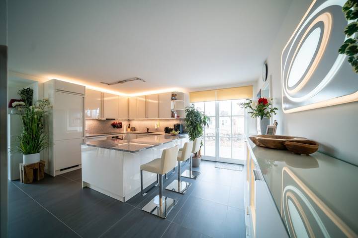 Casa vacanze 'Rügenblick 24' con vista mare, terrazza privata e Wi-Fi in Kramerhof, Dintorni di Stralsund