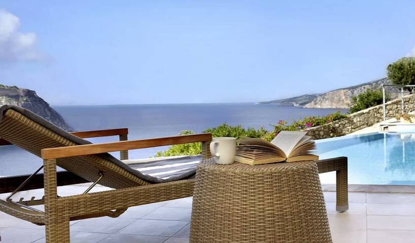 Location de vacances pour 4 personnes, avec terrasse et vue sur l’océan dans Άσος