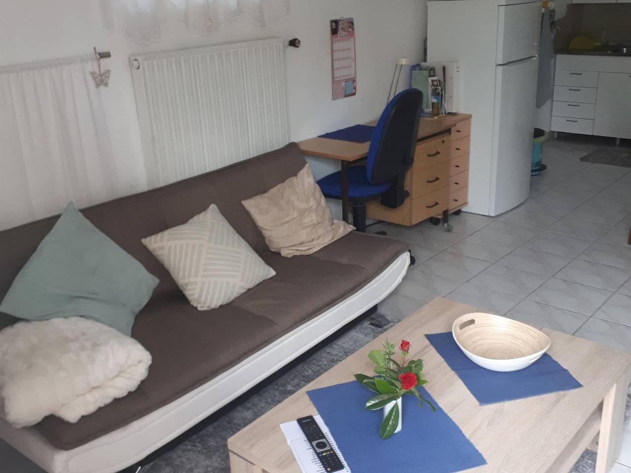 Ganze Ferienwohnung, Ferienwohnung Roshol - Appartement/Fewo, Dusche oder Bad, Wc, gartenseiti in Hanhofen, Rheinebene
