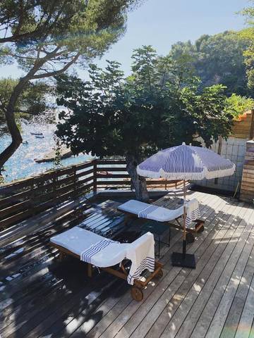 Gîte pour 6 personnes, avec vue ainsi que bassin pour enfant et jardin dans Plage du Pin de Galle