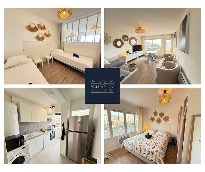 Location de vacances pour 4 personnes, avec balcon/terrasse, adapté aux familles à Valras-Plage