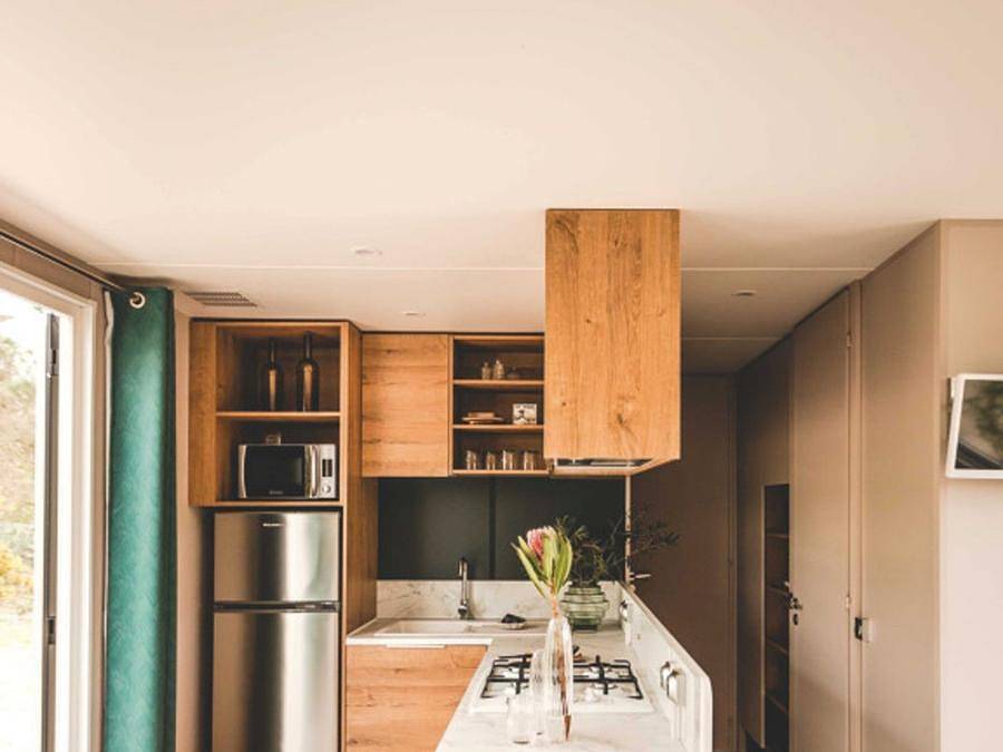 Camping Domaine Le Quercy - Mobilheim 5 personen - 29.70m² - 3 Schlafzimmer - 2 Bäder in Gourdon, Lot