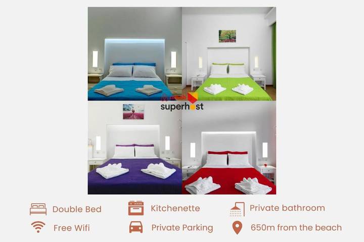 Appart’hôtel pour 2 personnes, avec jardin et vue
