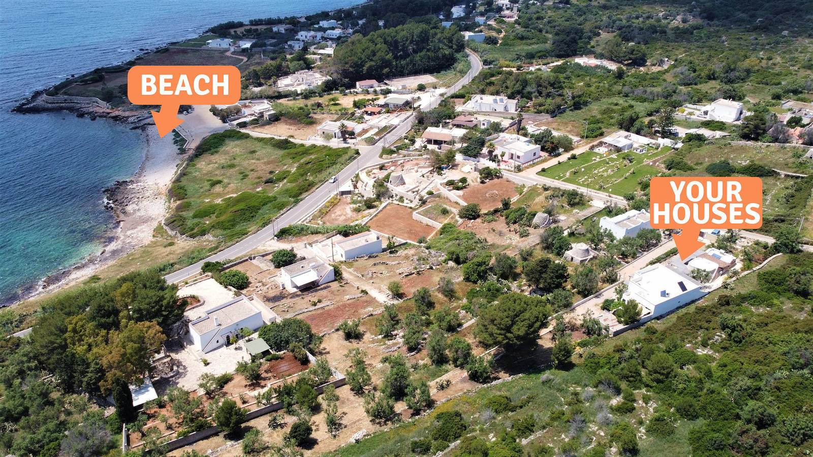 Traditional 3-unit estate, jacuzzi & beach access in Marina di Felloniche, Castrignano del Capo