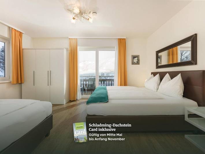 Ferienwohnung für 3 Personen, mit Terrasse und Garten sowie Ausblick in Schladming